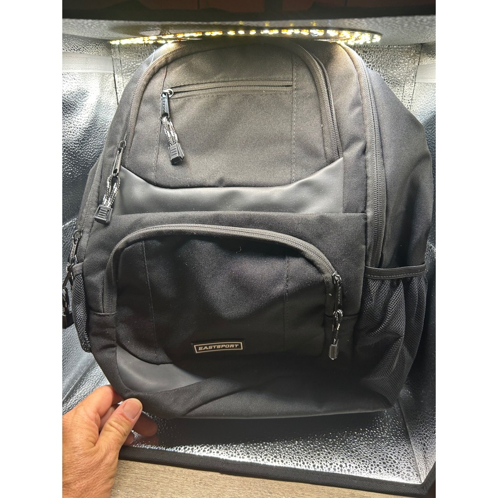Eastsport Black Multi-Pocket Laptop Backpack School Travel Bag 110720W1-BLK